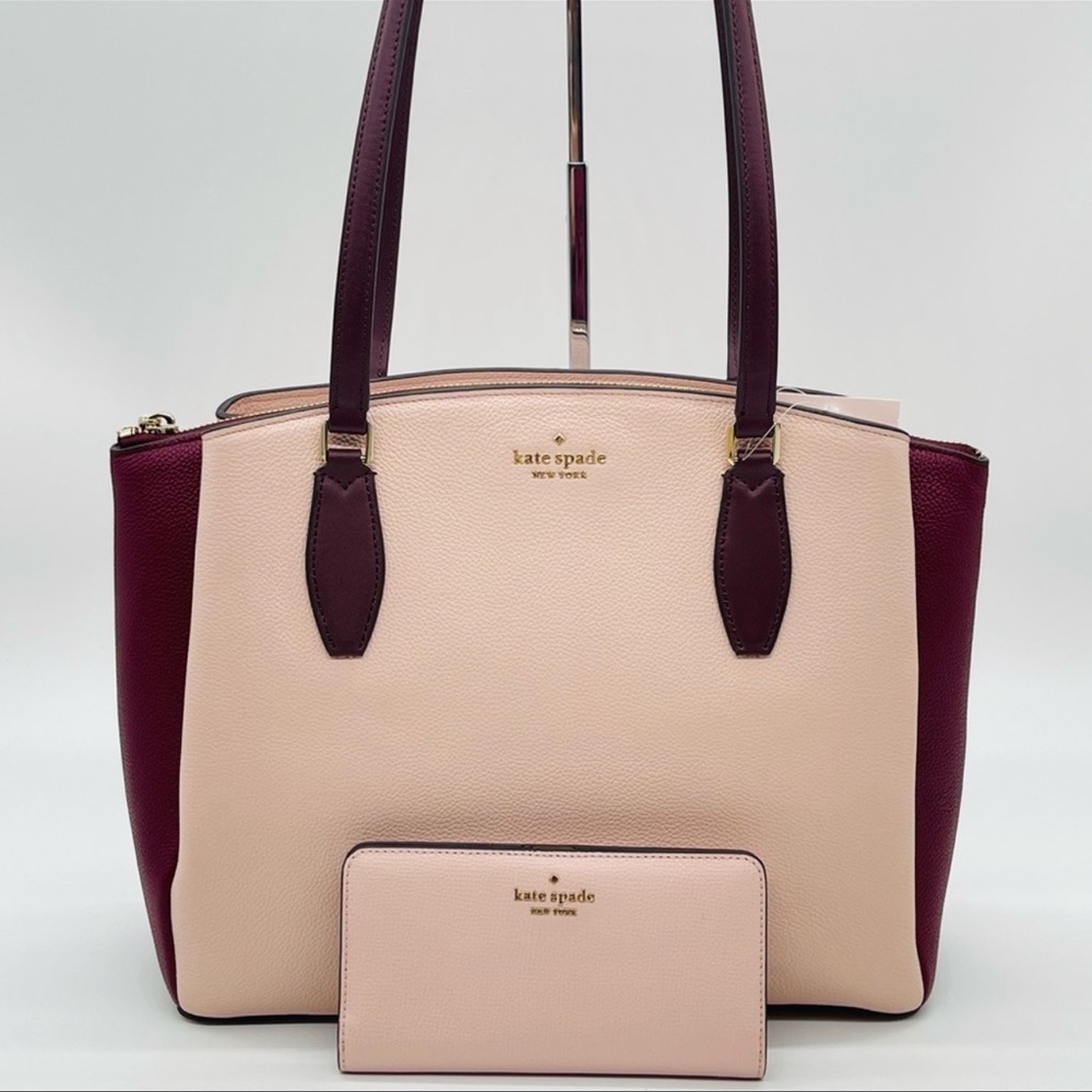 Kate Spade Large Triple Compartment Tote Bag & Darcy Slim Bifold Wallet - Picture 2 of 15